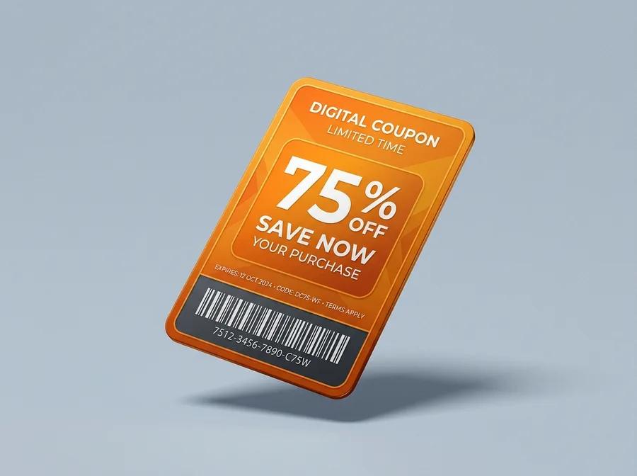 Coupons pass mockup
