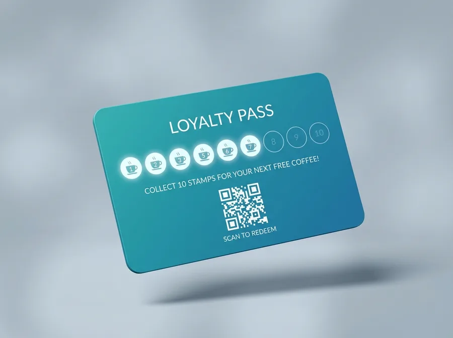 Loyalty cards pass mockup