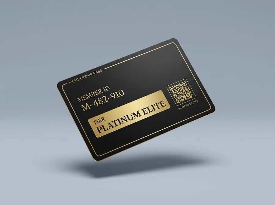 Membership cards pass mockup